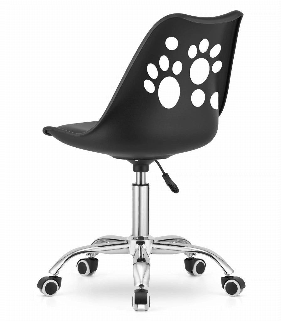 Sedia girevole ergonomica Valora PRINT nera per ufficio domestico