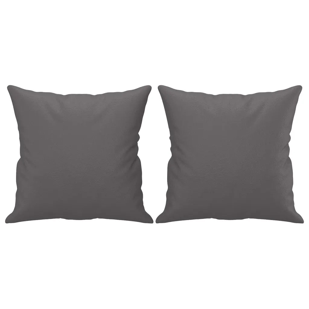 Set di Divani 3 pz con Cuscini Grigio in Similpelle 3201395