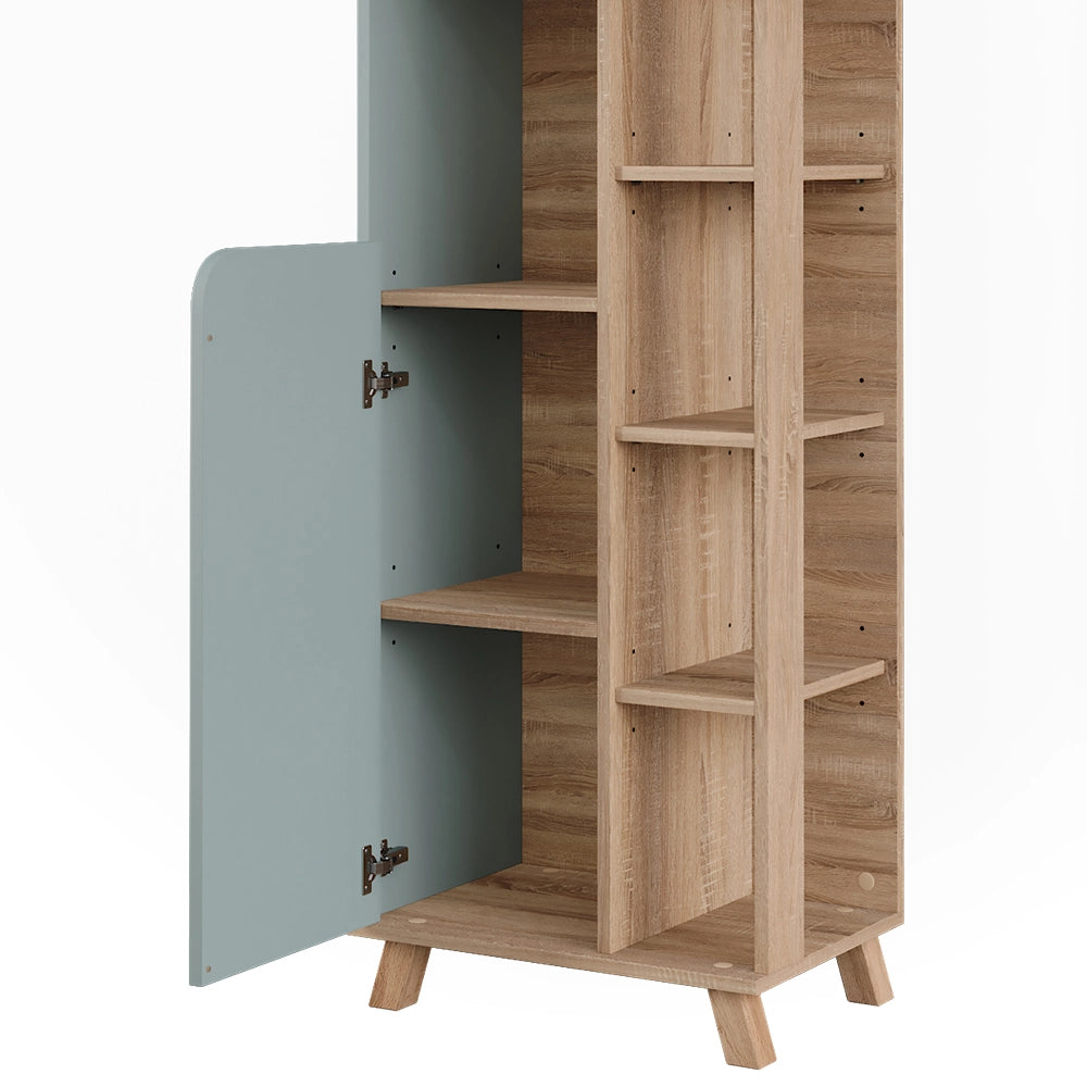 Vicco Mobile da bagno Sonoma/blu 50 x 175 cm con 2 porte