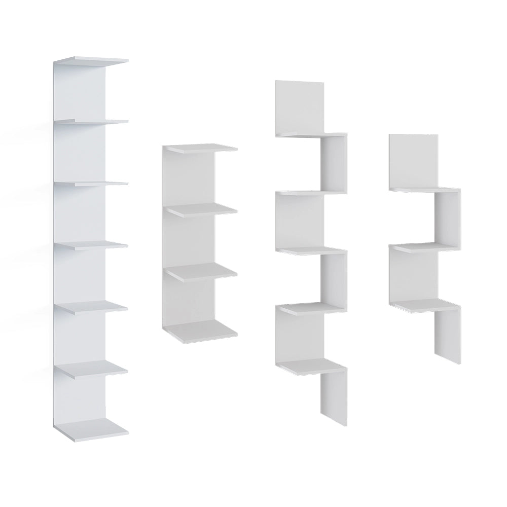 Vicco Libreria da parete Bianco 30 x 190 cm Set di 2