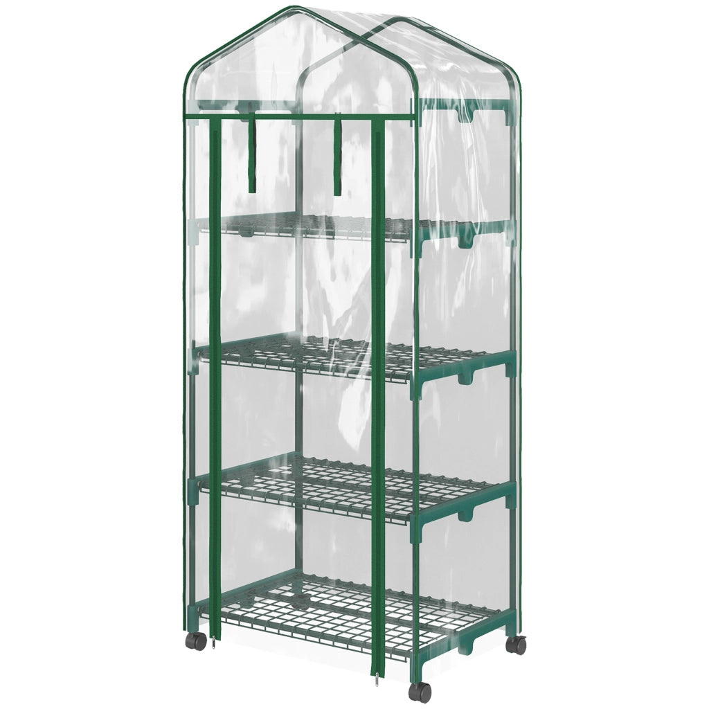 Serra da Giardino con Ruote e Scaffali ¨C Minimal ¨C Grigio 69x50x165cm