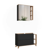 Vicco Set di mobili da bagno Sonoma/antracite 2 parti