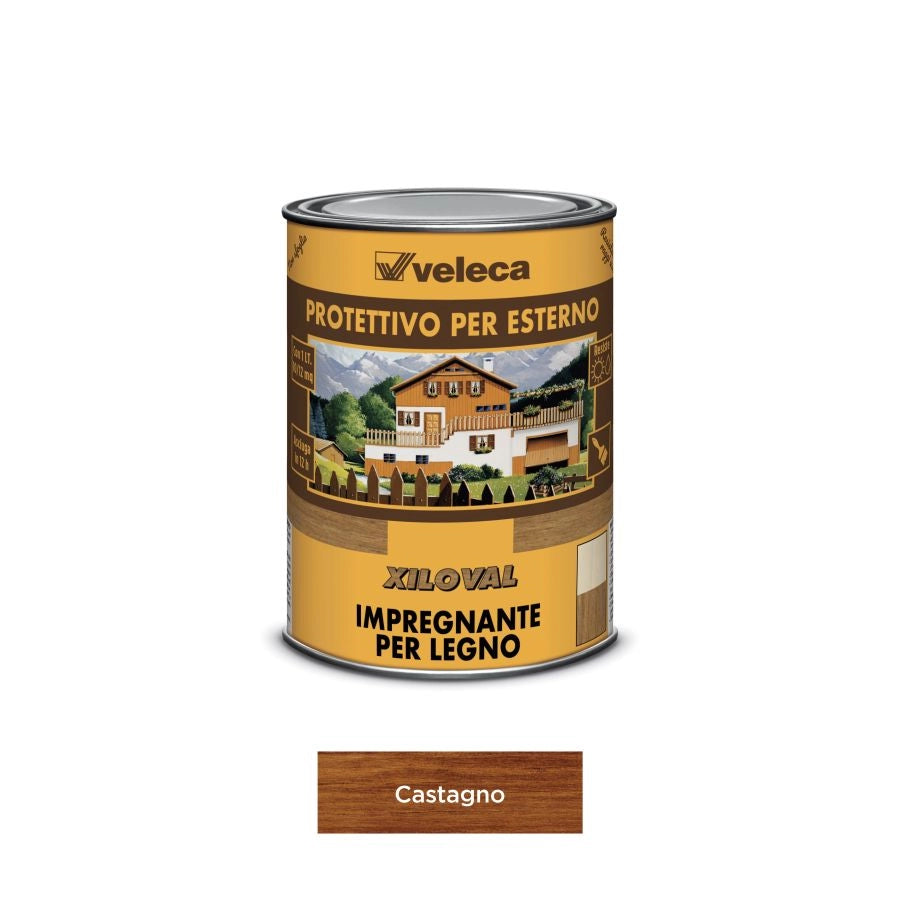 IMPREGNANTE PROTETTIVO PER LEGNO CASTAGNO 1LT XILOVAL