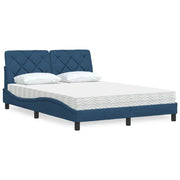 Letto con Materasso Blu 140x190 cm in Tessuto 3310740