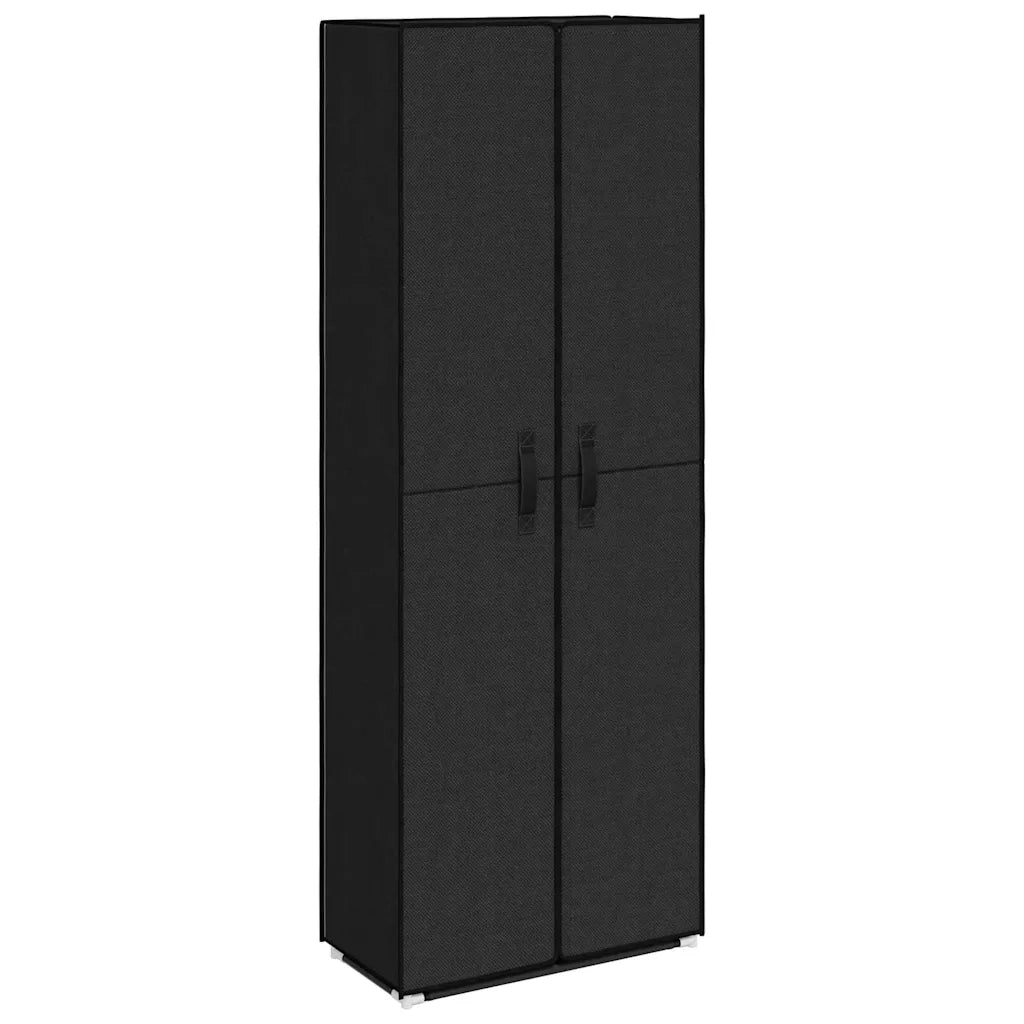 Scarpiera Nera 60x30x166 cm in Tessuto 282463