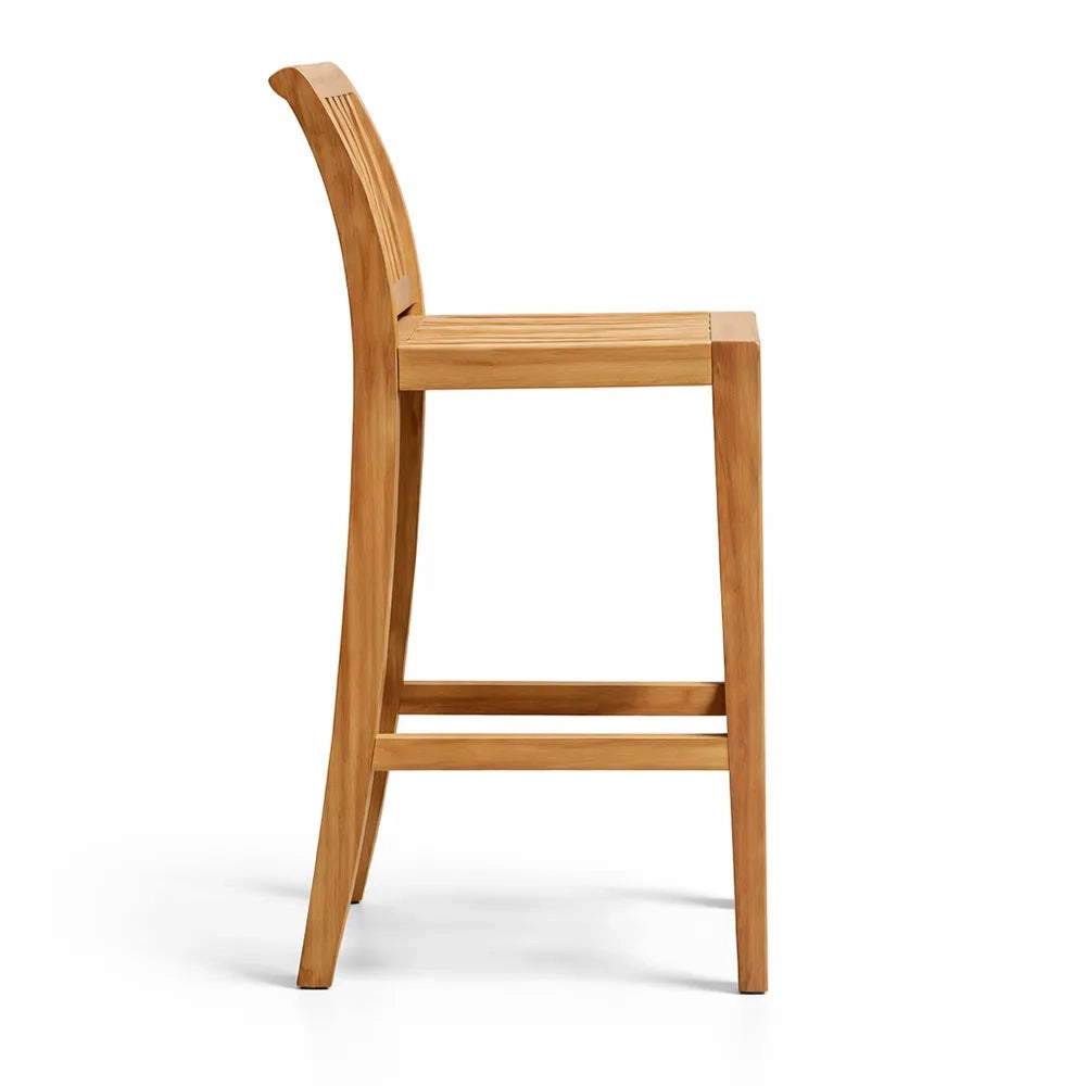 Sgabello alto da esterno in Legno Teak - Tabouret