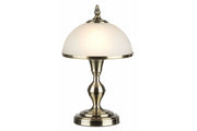 Lampada da tavolo classica patina vetro opale E14 40W