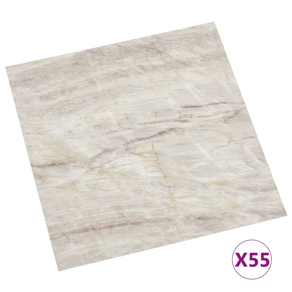 Tavole per Pavimenti 5,11 m² 55 pcs PVC Marrone e Beige 42046348