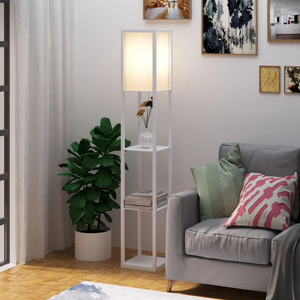 Libreria scaffale ¨C Minimal ¨C MDF bianco 26x26x160 cm