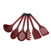 Set di Utensili da Cucina 6 Pezzi in Silicone Resistente con Supporto Bordeaux Cheffinger