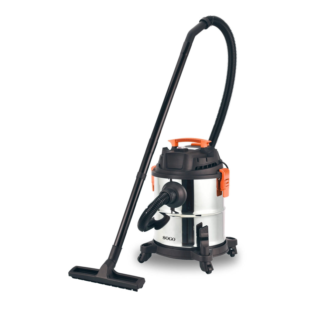 Aspirapolvere bidone solidi e liquidi 1200W, contenitore 20L, filtro HEPA lavabile, funzione soffiatore - SOGO