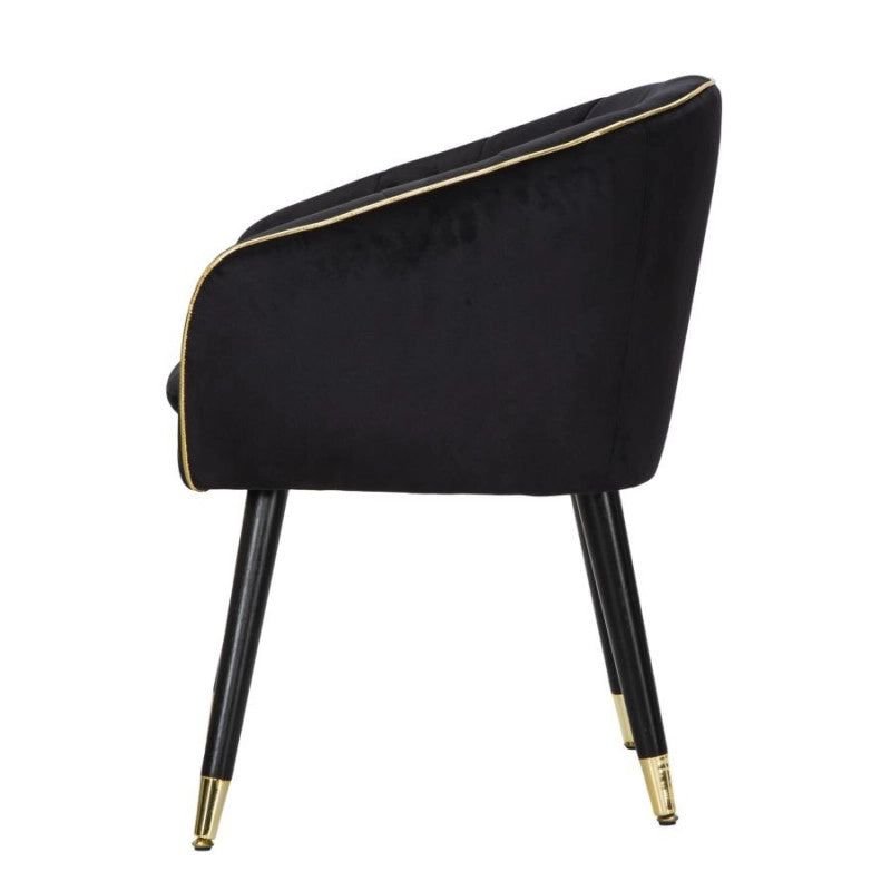 Poltrona Paris Nera/gold cm 62x58x78
