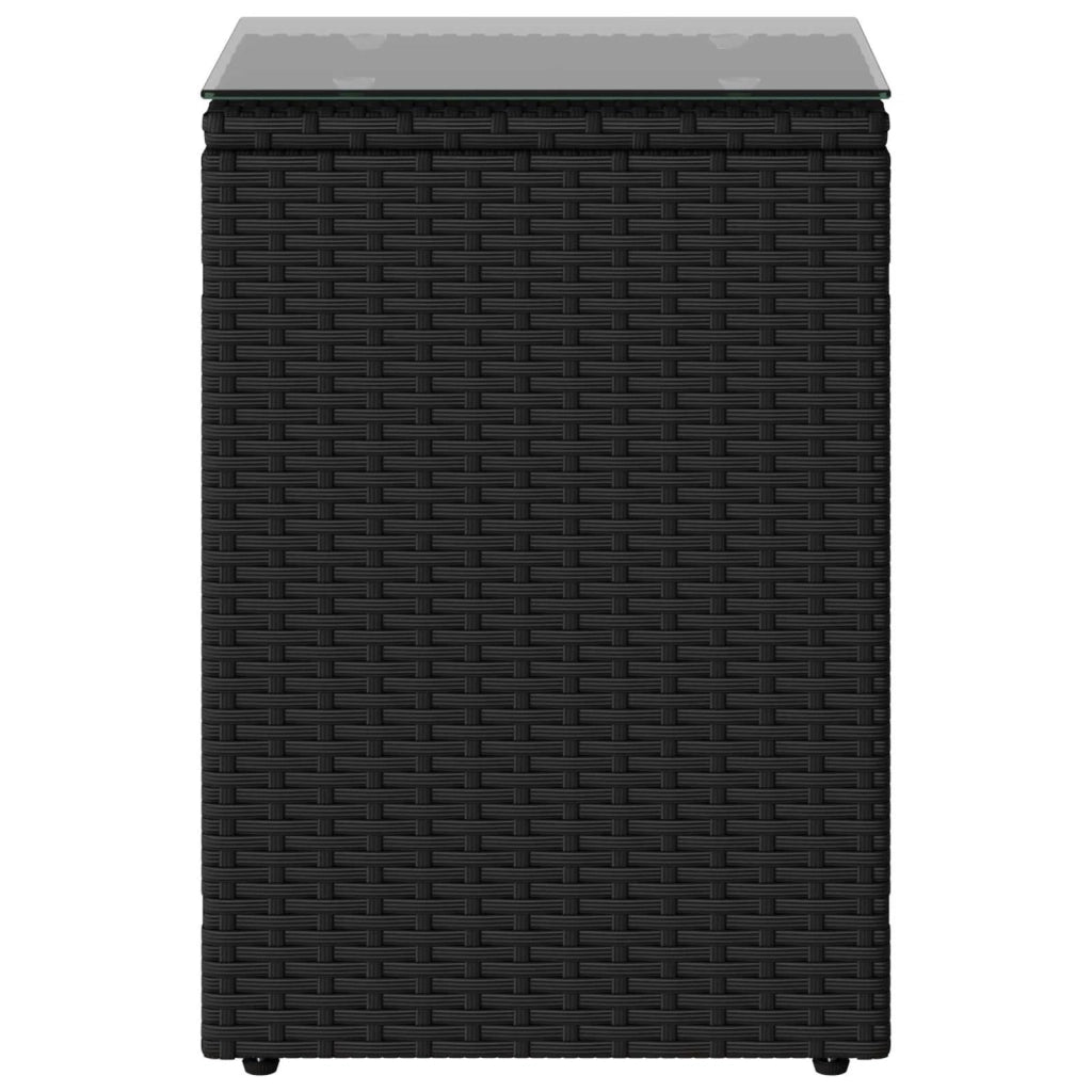 Tavolo laterale | Tavolino Nero polyrattan