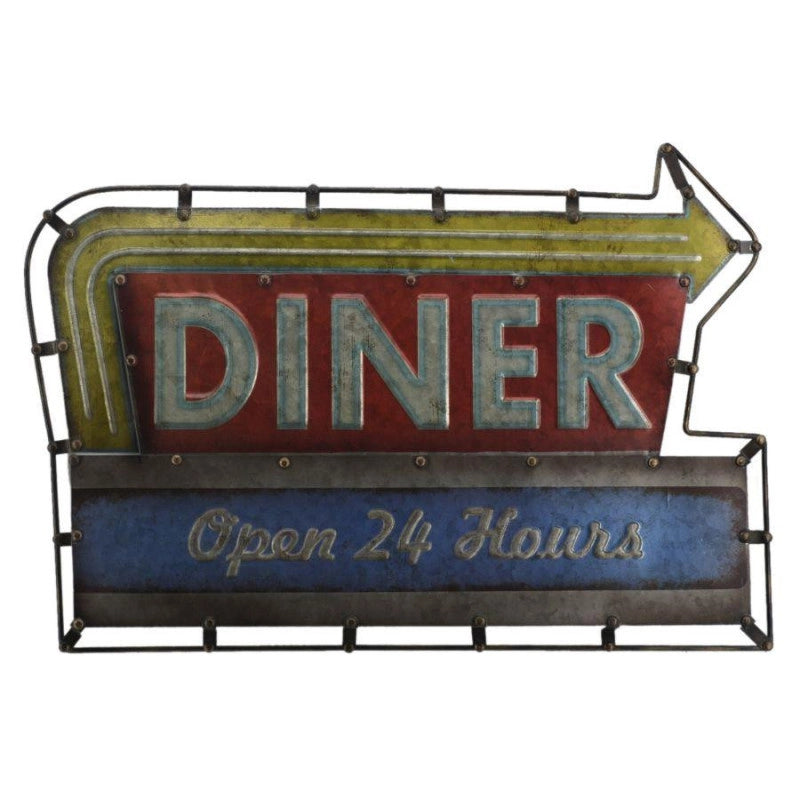 Insegna metallo diner cm 61x41,5x3