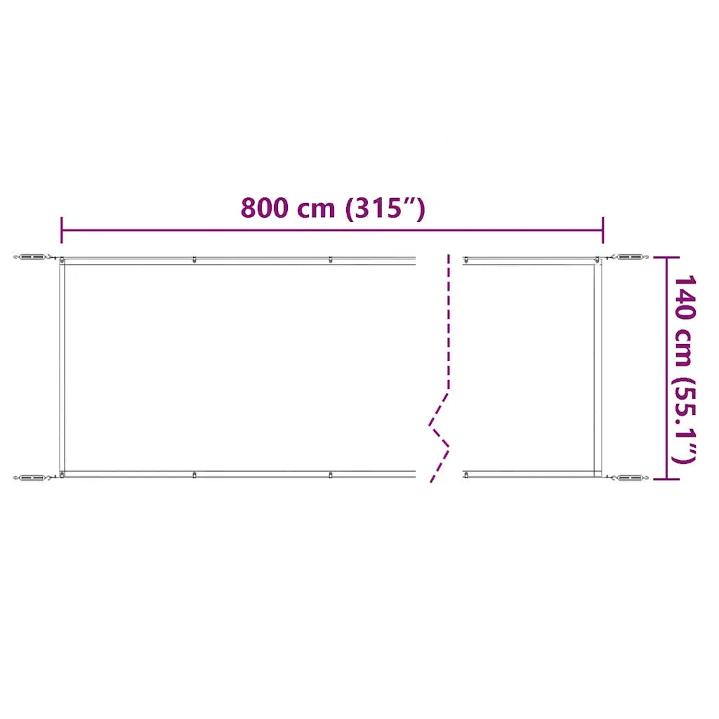 Paravento Verticale Blu 140x800 cm in Tessuto Oxford CFW8167159
