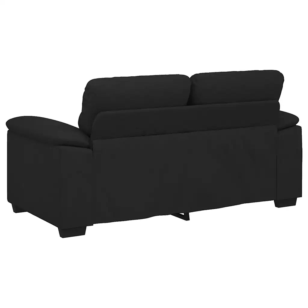 Divano a 2 Posti-Sofa 2 Posti Nero 120 cm in Tessuto 881958