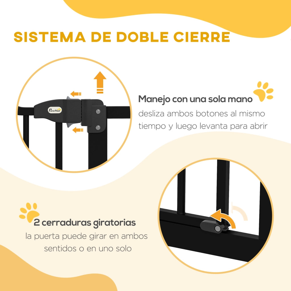 Barriera per Cani con Larghezza Regolabile 76-104 cm ¨C Zephmum ¨C Nero