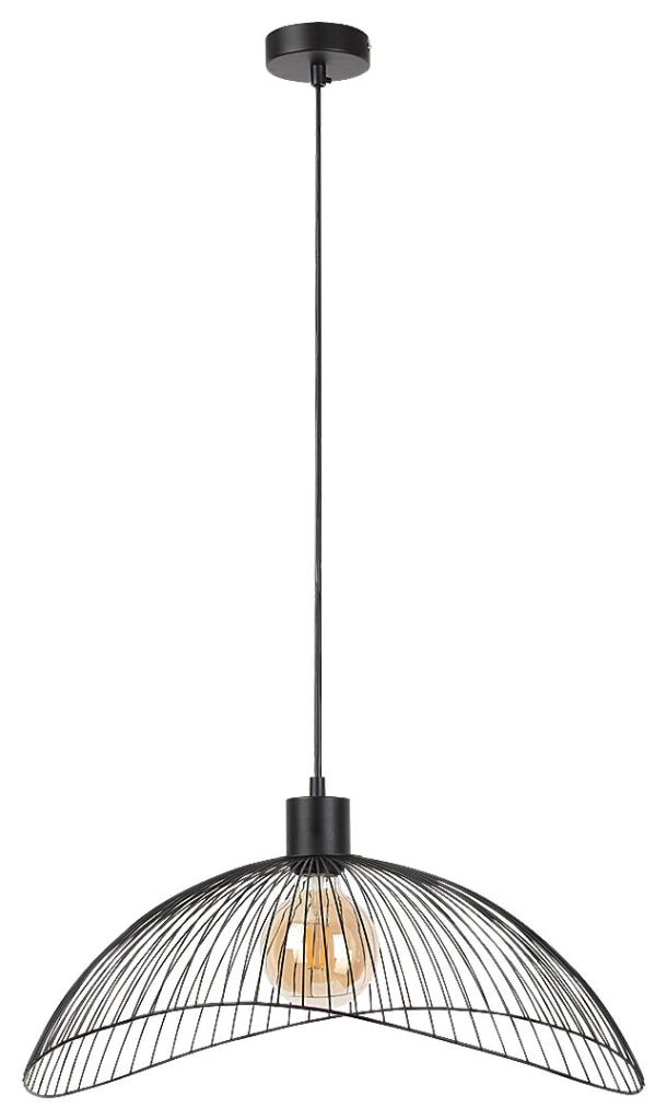 Lampada a sospensione industriale gabbia nera E27 Rabalux Iduna