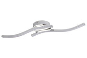 Plafoniera LED cromata Bradox 12W doppia onda Reality