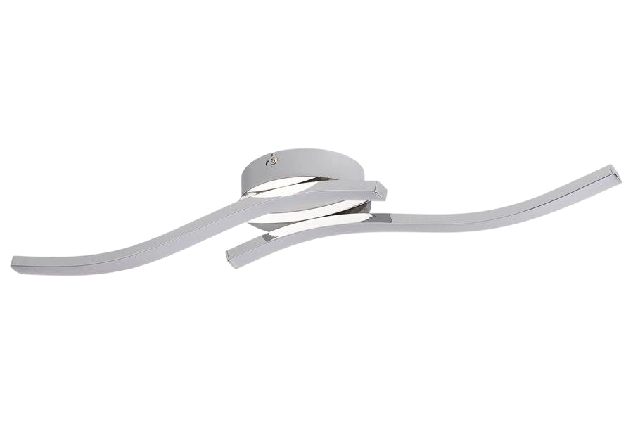 Plafoniera LED cromata Bradox 12W doppia onda Reality
