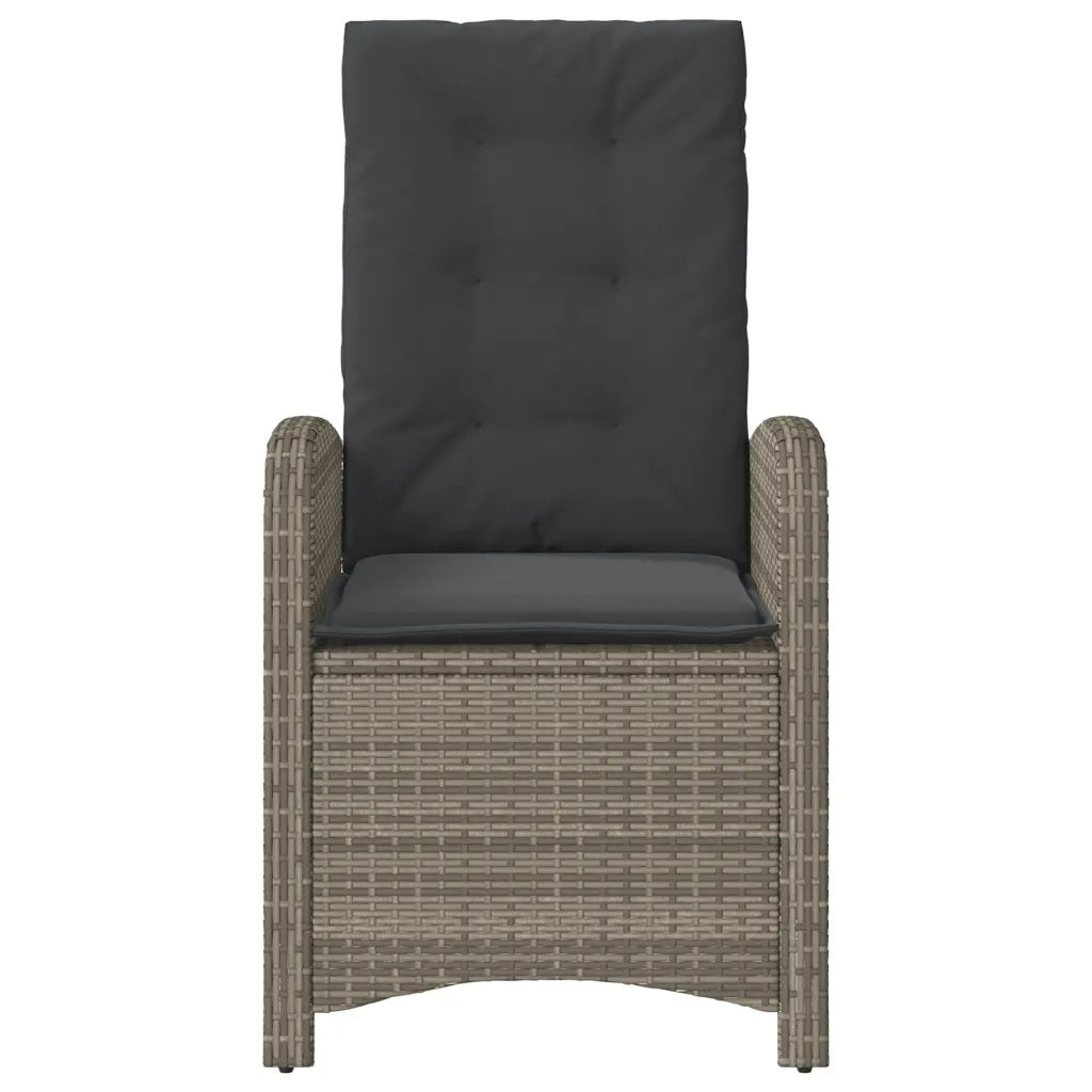 Set da Bistrò 3 pz con Cuscini Grigio in Polyrattan 365179