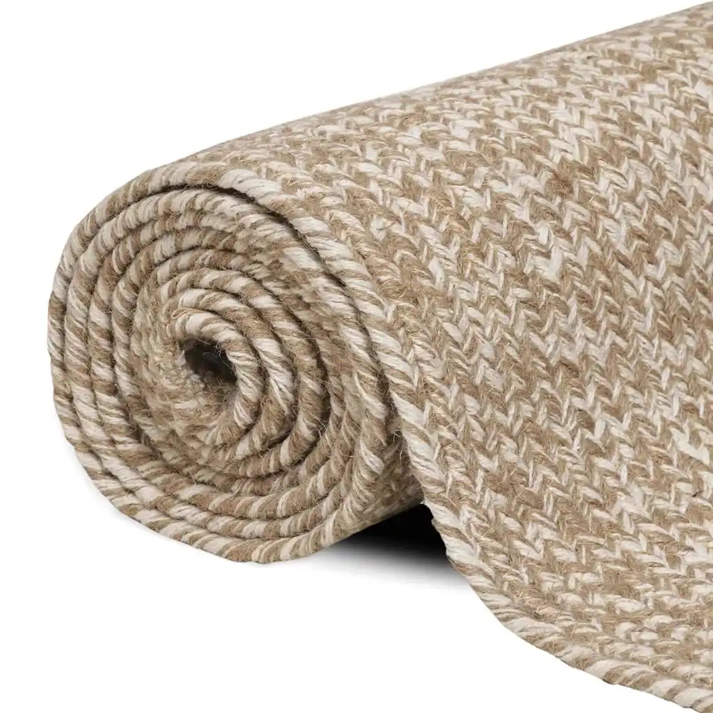 Tappeti per area | Tappeti a zone Naturale e Bianco 60 x 110 cm Juta