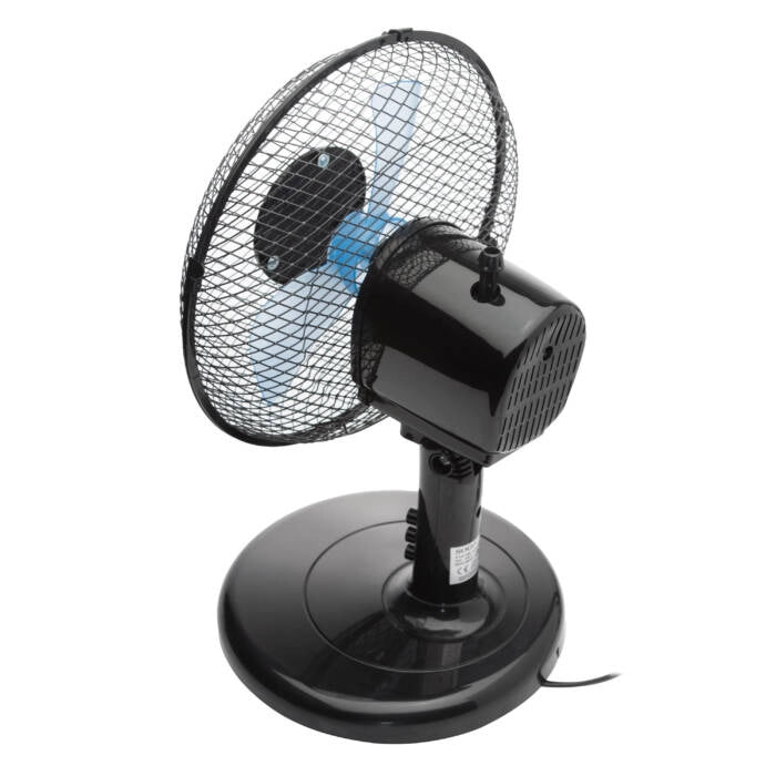 Ventilatore da tavolo 23 cm compatto, 2 velocità e oscillazione con inclinazione regolabile 18W per scrivania - Sogo