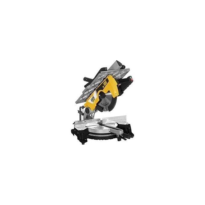 FEMI TR100 JOB LINE Troncatrice 2000W Diametro Lama 305 mm Struttura in Alluminio Pressofuso Testa Inclinabile Piano Superiore Regolabile colore Nero