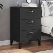 Comodino VIKEN Nero in Legno Multistrato 374912