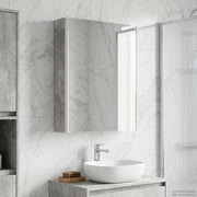 Mobiletto per specchio da bagno Grigio cemento 889234