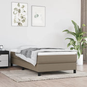 Struttura Letto a Rete a Molle-Giroletto Tortora 90x200 cm Tessuto 862387