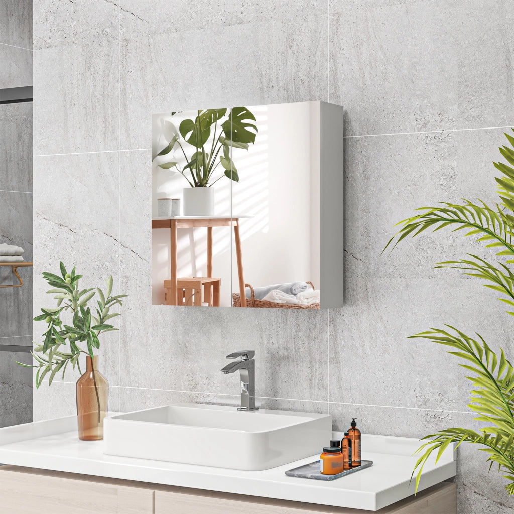Armadio da bagno con specchio ¨C Minimal ¨C 60x15x60 cm bianco