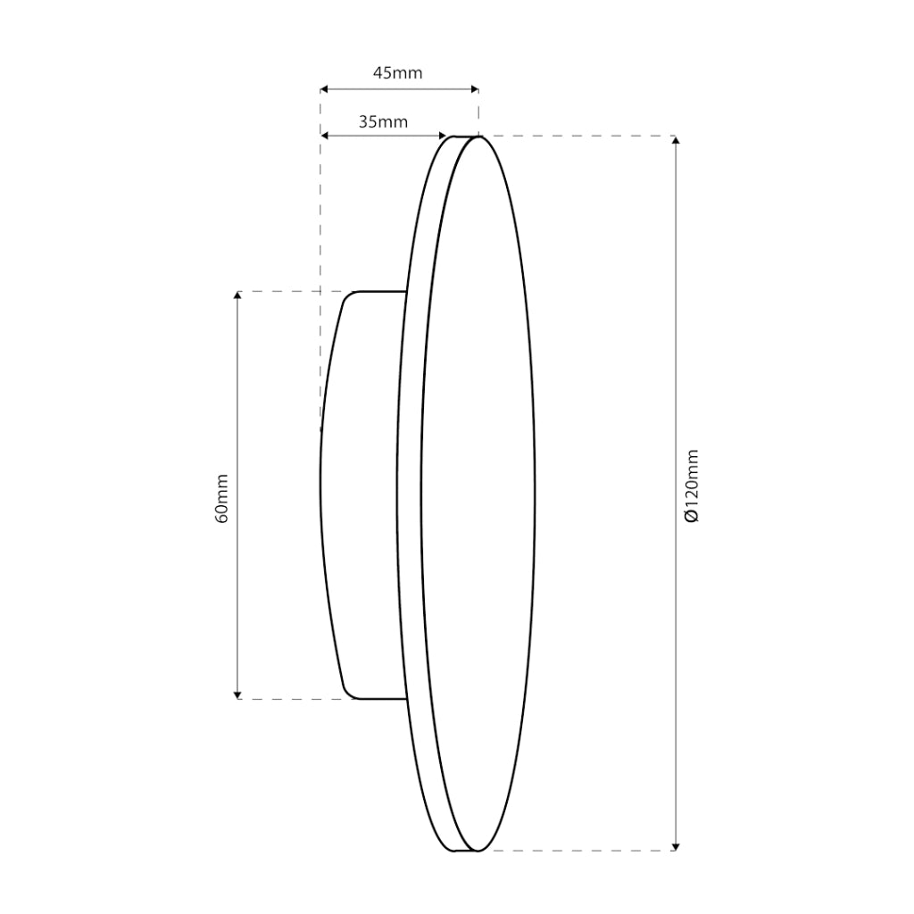 Applique esterna nera Disk Ø12 LED 9W CCT IP65