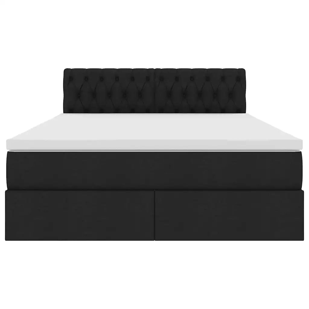 Letto con contenitore e materasso Nero 140 x 200 cm 3370577