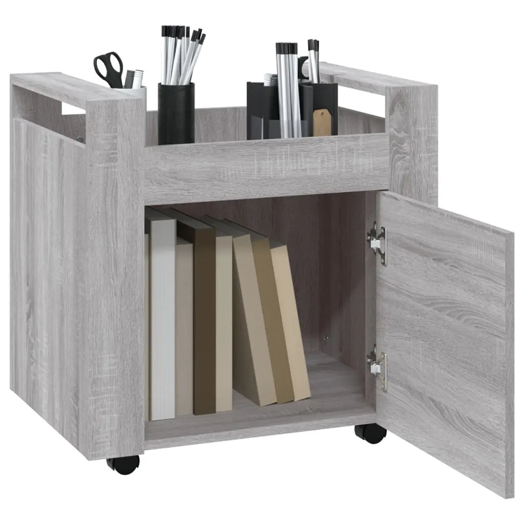 Carrello Scrivania Grigio Sonoma 60x45x60 cm Legno Multistrato CFW8059547