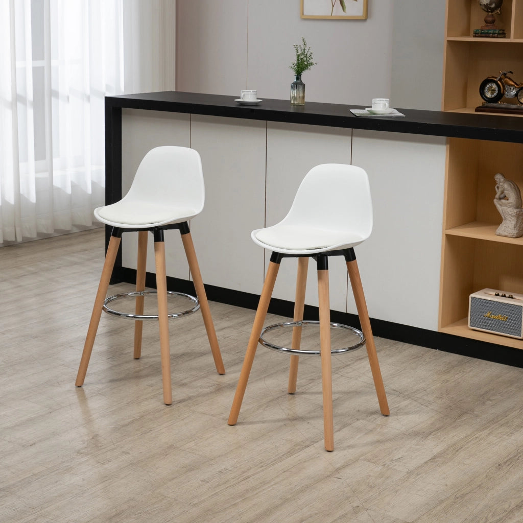 Sgabelli da Bar ¨C zephmum ¨C Bianco 43x43x91 cm