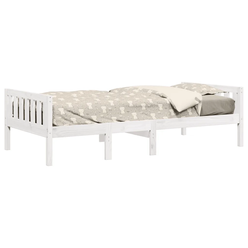 Letto per Bambini senza Materasso Bianco 90x190cm Massello Pino 855031