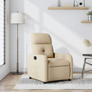 Poltrona Reclinabile in Tessuto Crema 374205