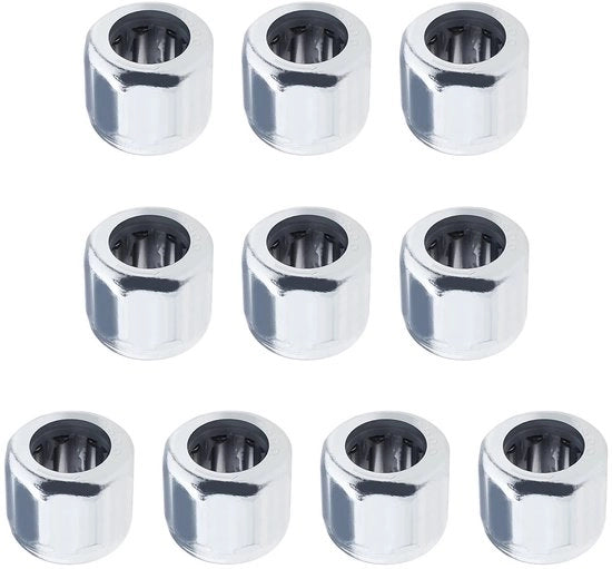 Set di rulli a gomiti 10 pezzi - 8mm diametro interno - 14mm diametro esterno - 12mm larghezza - acciaio - affidabile e resistente al calore - rulli a gomiti
