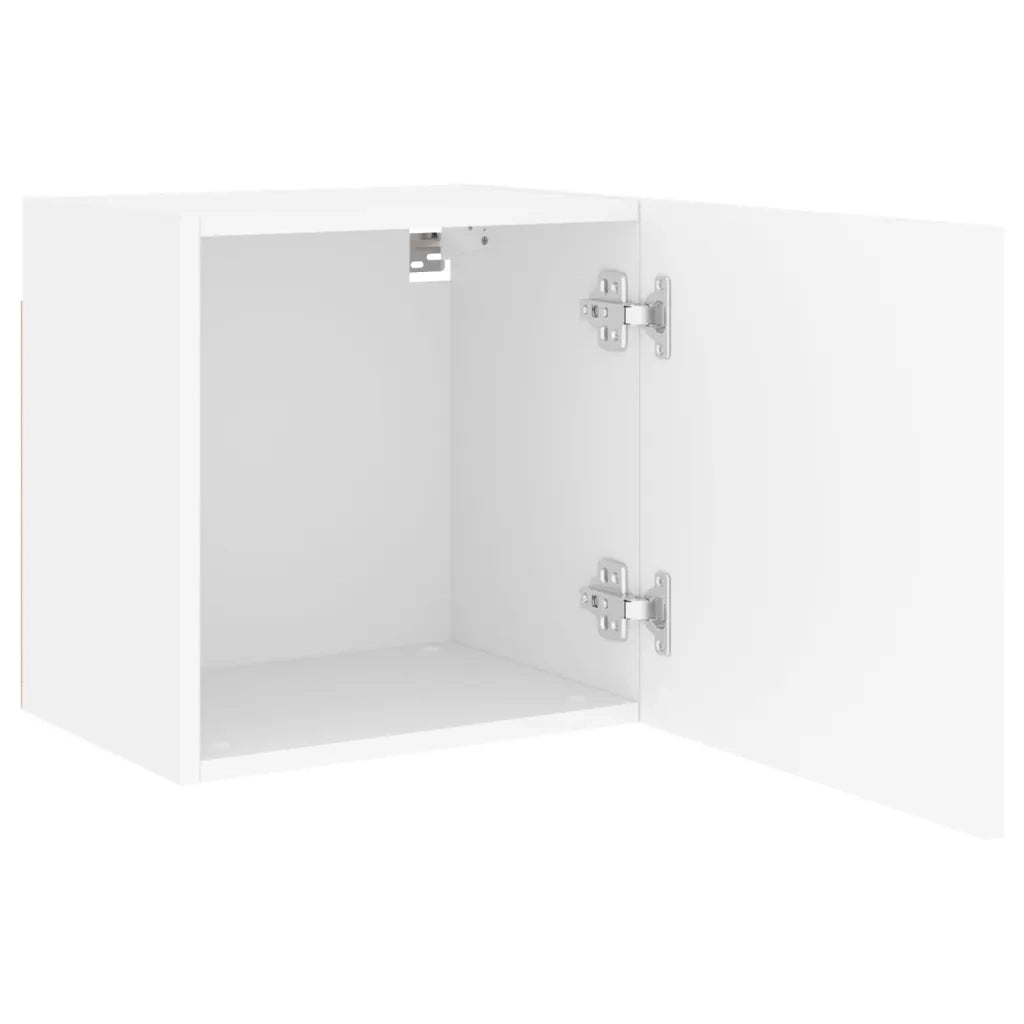 Mobile TV a Parete-Mobile TV a Muro Bianco 40,5x30x40 cm in Legno Multistrato