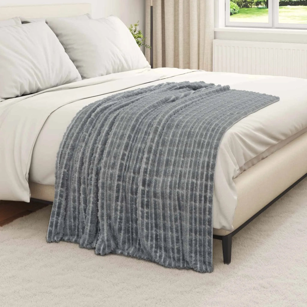 Coperta Grigio scuro 150 x 130 cm Panno 42016917