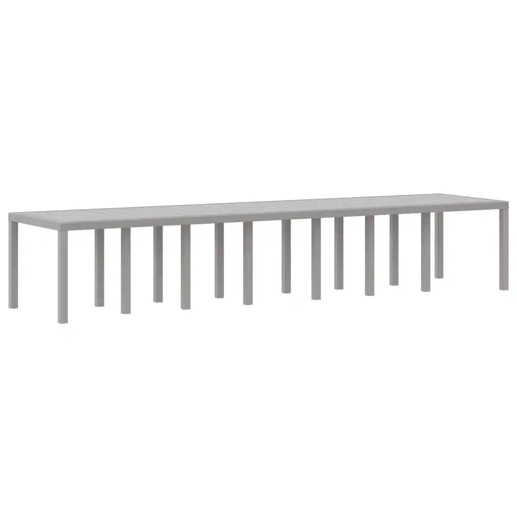Set da pranzo da giardino con cuscini 15 pcs Grigio chiaro PP