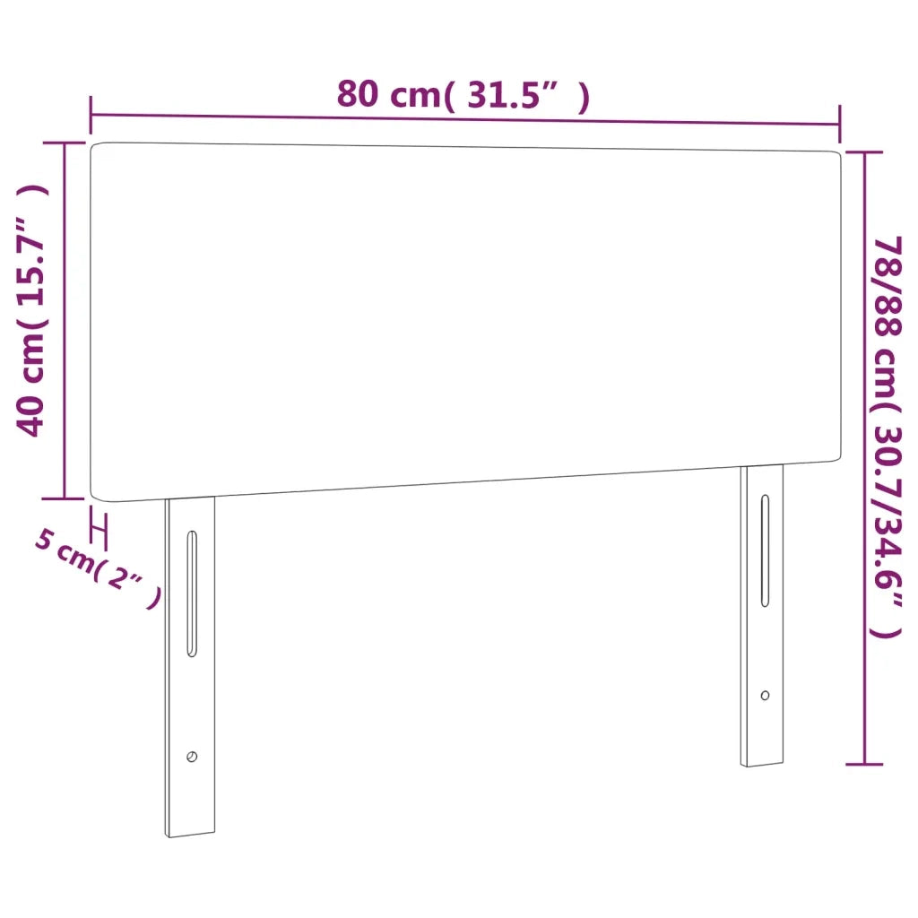Testiera a LED Blu 80x5x78/88 cm in Tessuto 3121312