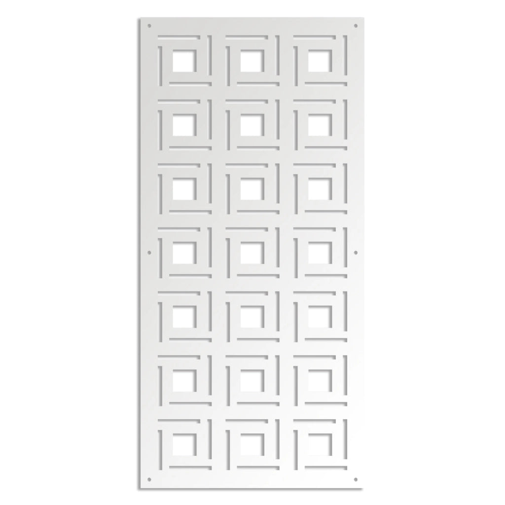 4SIDES - Pannello in PVC traforato - Parasole Misura: 47x94 cm, Colore: bianco