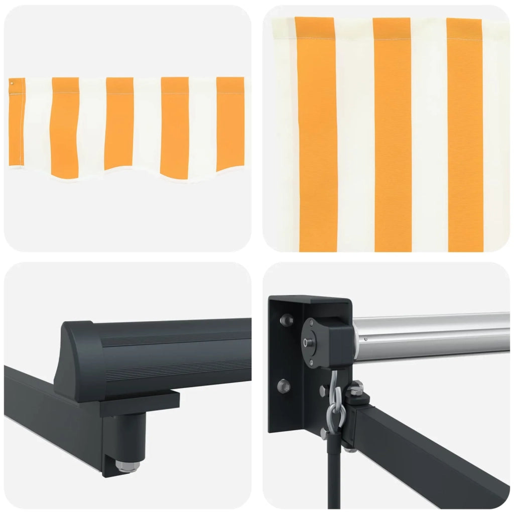 Tenda retrattile manuale con LED 4,5 × 3 m 3419476
