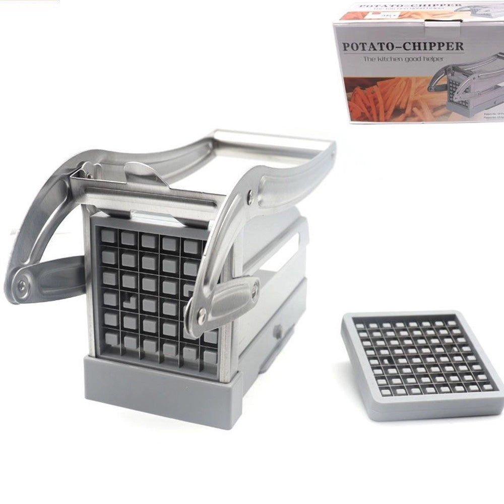Trade Shop - Tranciapatate Trancia E Taglia Affetta Patate Patatine Fritte E A Forno Acciaio -