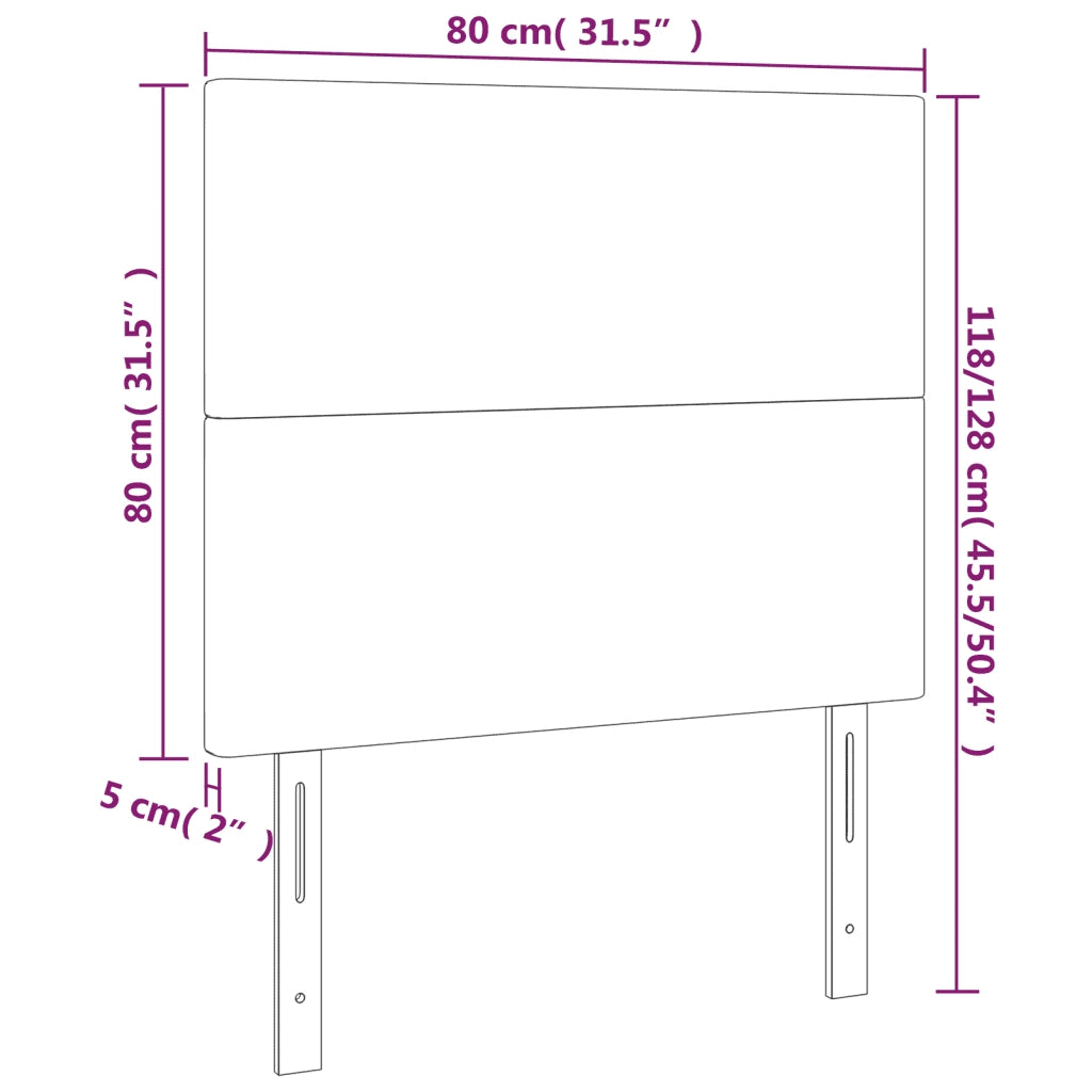 Testiera Bianca 80x5x118/128 cm in Similpelle 3116125