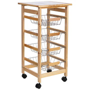Carrello cucina in legno 37x37x76h cm