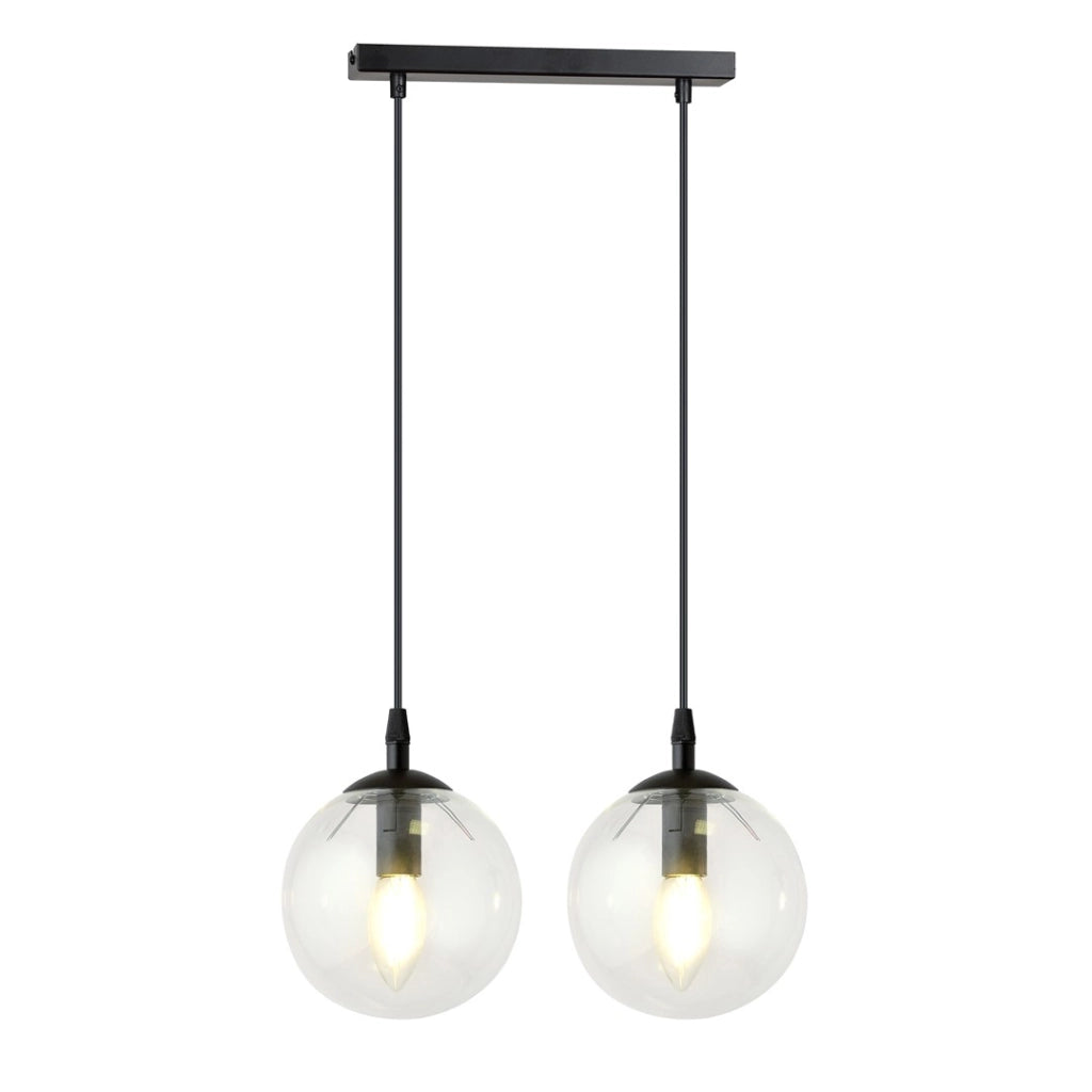 Lampada a sospensione Emibig Cosmo 2xE14 nero vetro