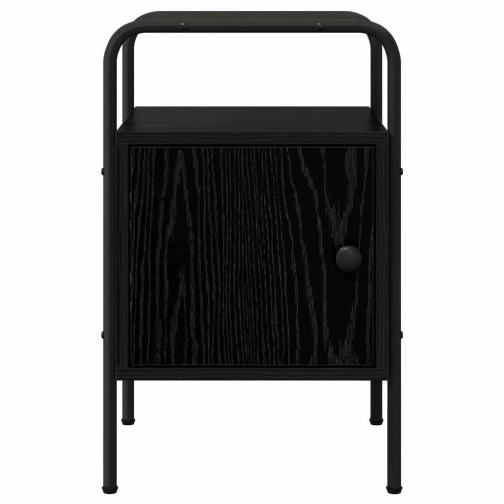 Armadio da Notte Rovere Nero Legno ingegnerizzato 8007587
